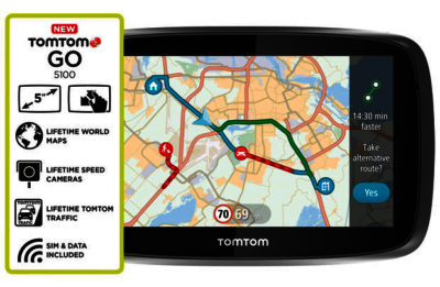 TomTom GO 5100 5 Inch Lifetime Maps & Traffic Worldwide